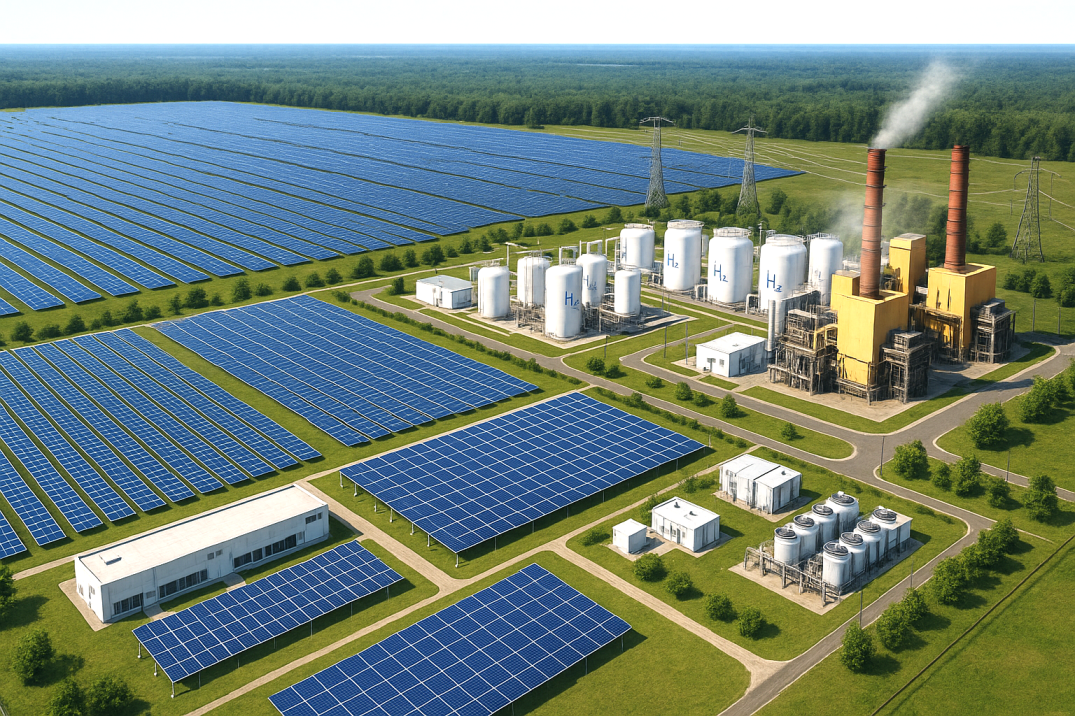 Illustration of the Chesil hybrid power plant complex